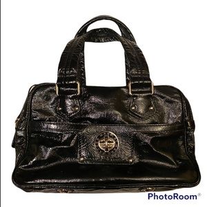 AUTH MARC BY MARC JACOBS JET SET BLACK ITALIAN LEATHER LARGE TOP HANDLE BAG EUC